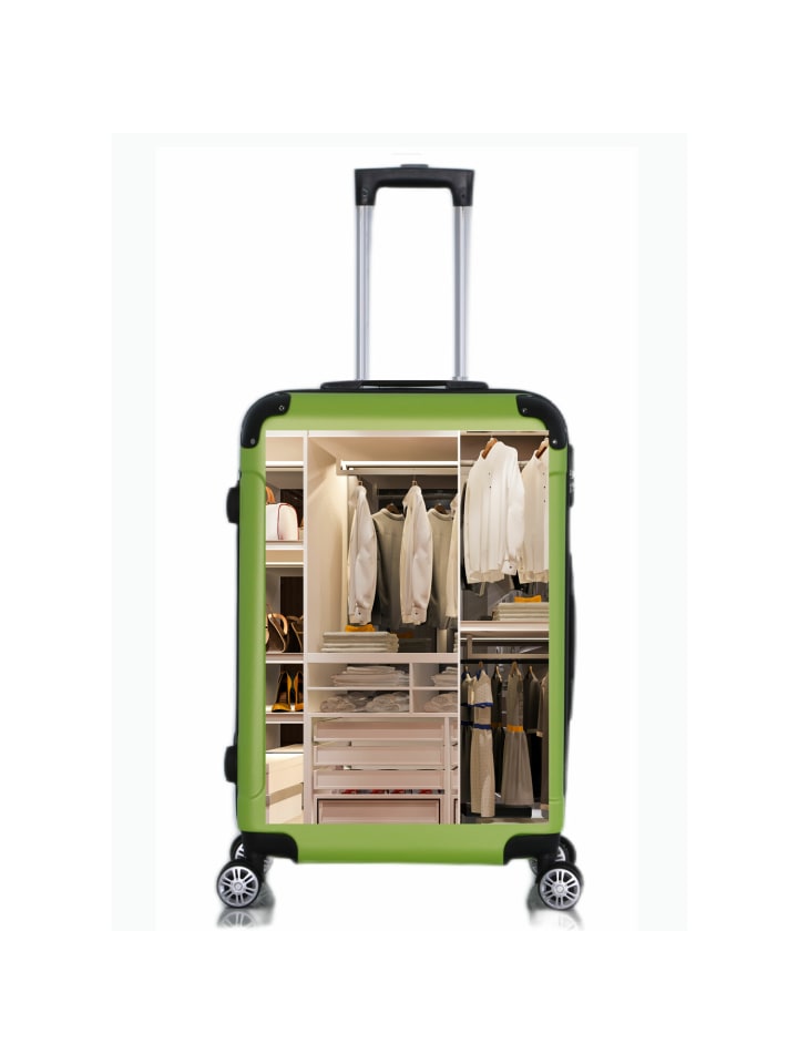 Cheffinger Reisekoffer Koffer 3 tlg Hartschale Trolley Set Kofferset Handgepäck in Grün günstig kaufen onesize