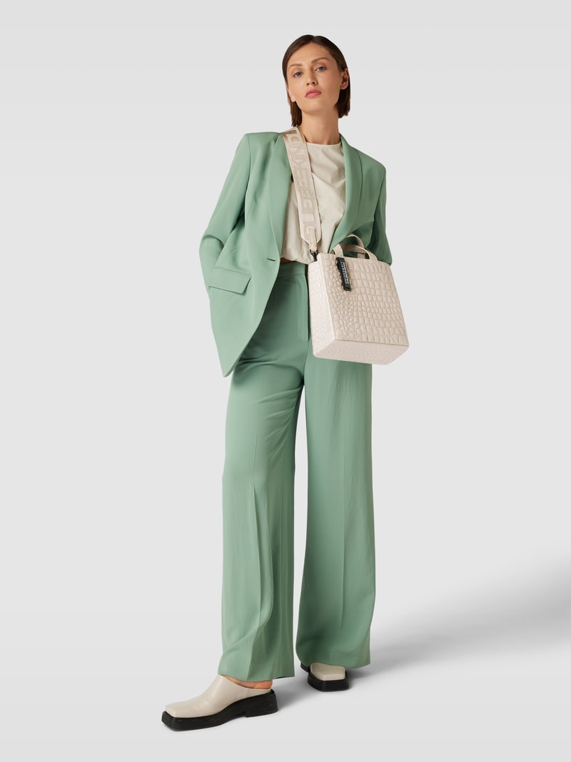 Tote Bag mit Label-Applikation Modell 'Paper' in offwhite