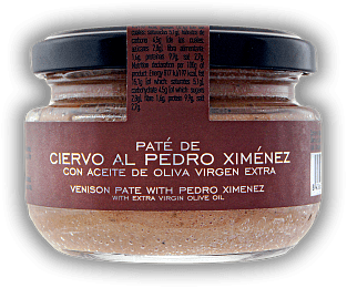 La Chinata Paté de Ciervo al Pedro Ximénez - Pastete vom Hirsch mit Pedro Ximenez Sherry 120g La Chinata Paté de Ciervo al Pedro Ximénez - Pastete vom Hirsch mit Pedro Ximenez Sherry 120g  120	 Gramm