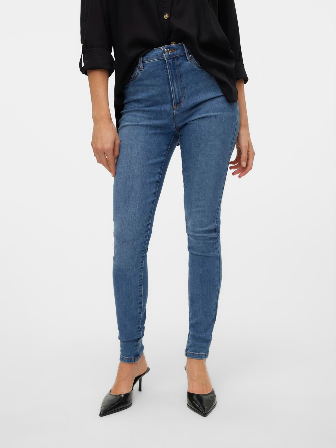 VMSOPHIA Hohe Taille Skinny Fit Jeans