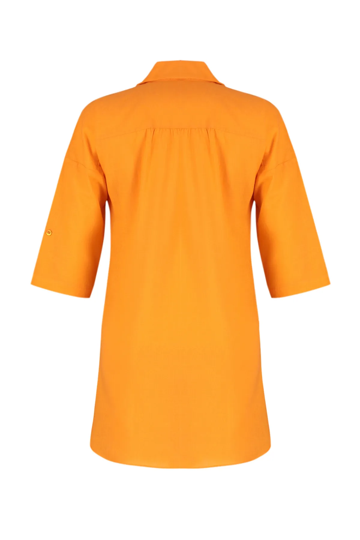 Trendyol Collection  Orangefarbenes, gewebtes Mini-Strandkleid aus 100 % Baumwolle TBESS21EL3979