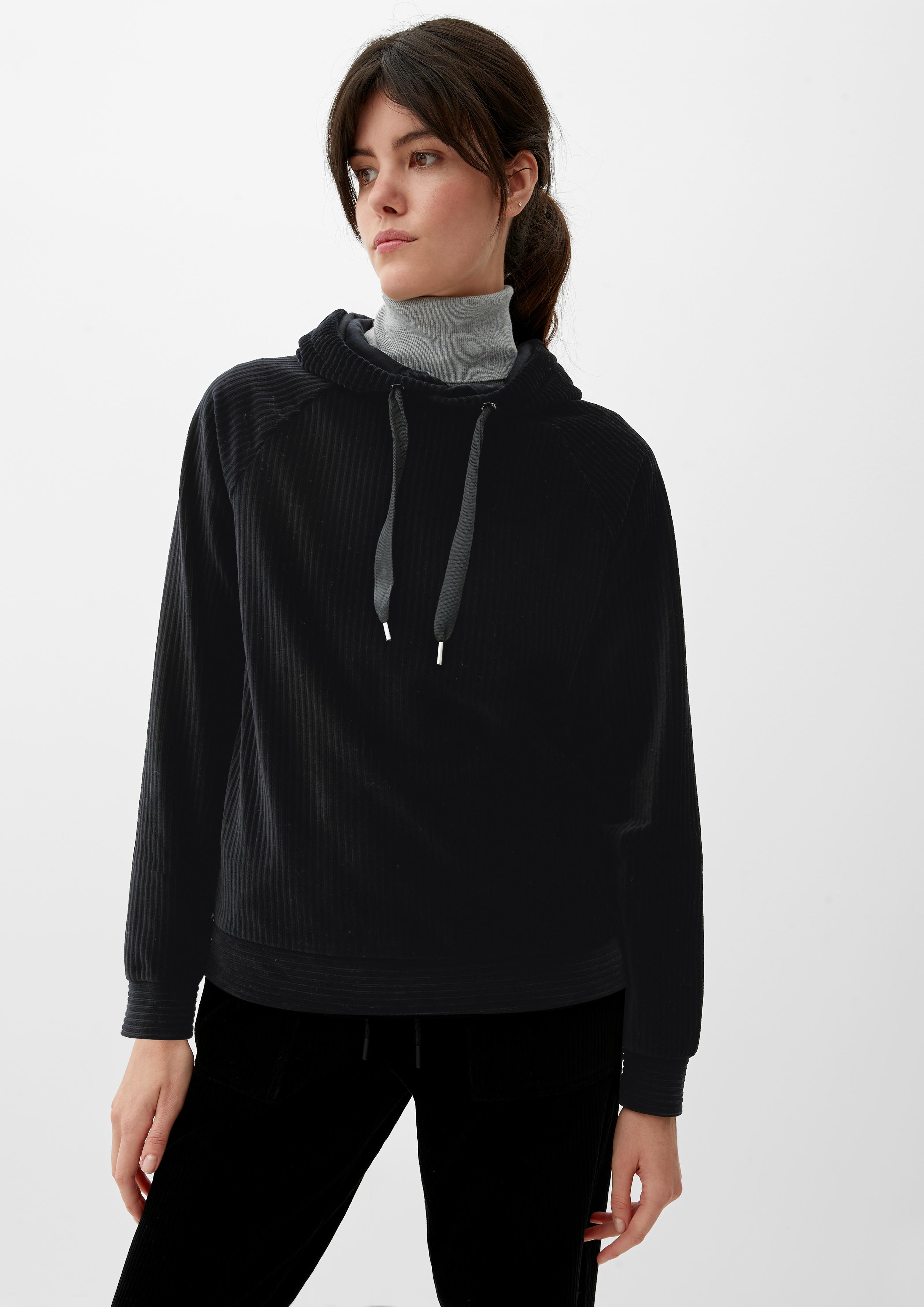 Kapuzensweatshirt aus Cord  2121938-9999