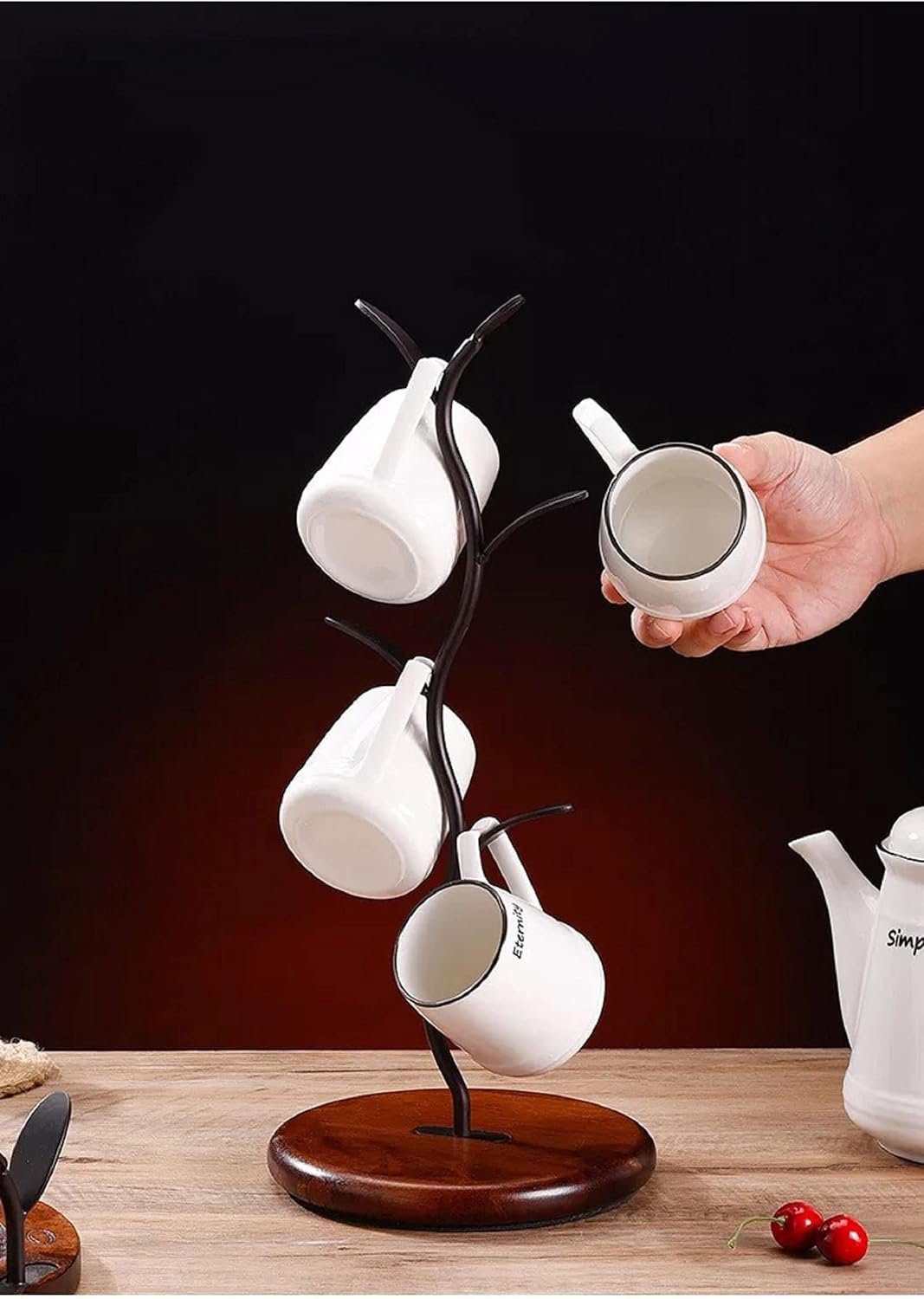 Runxizhou Gläserhalter Tassenhalter, Kaffee Tassenhalter, Kaffee Becherhalter für Theke, 1-tlg.