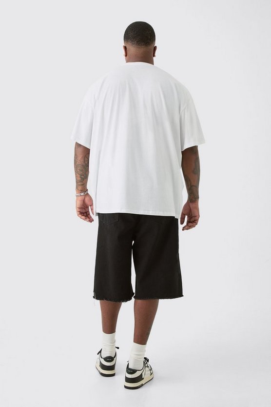 Plus zerrissene Twill Jogginghose