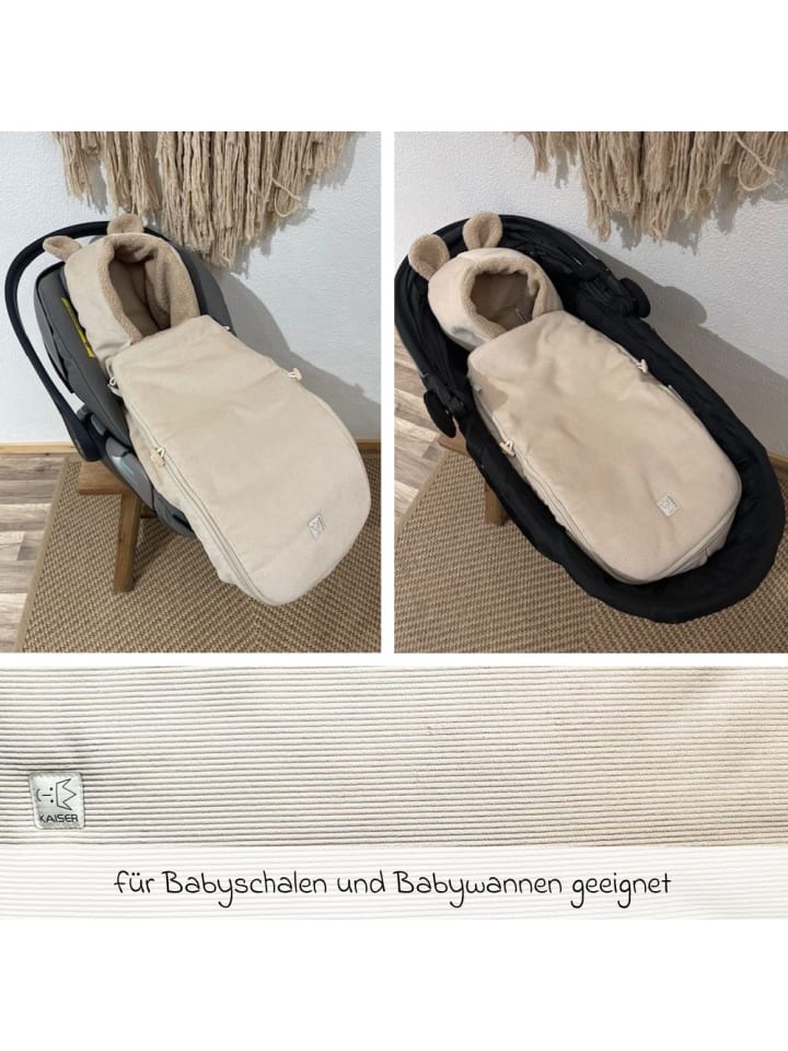 Kaiser Fleece-Fußsack Hima für Babyschalen & Babywannen in braun günstig kaufen onesize