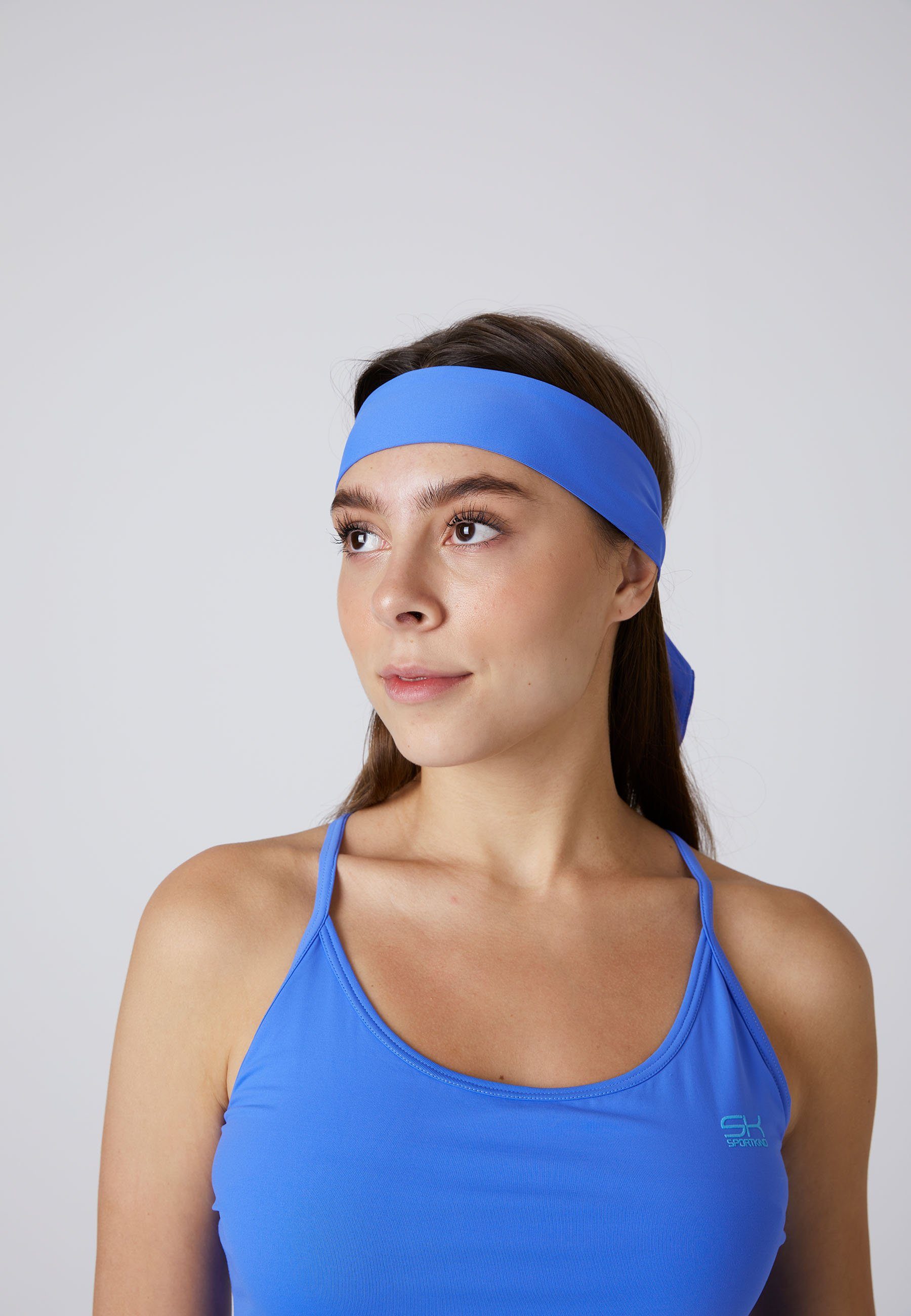 SPORTKIND Schweißband Tennis Stirnband Schweißband, unisex Kinder & Erwachsene, kornblumen blau