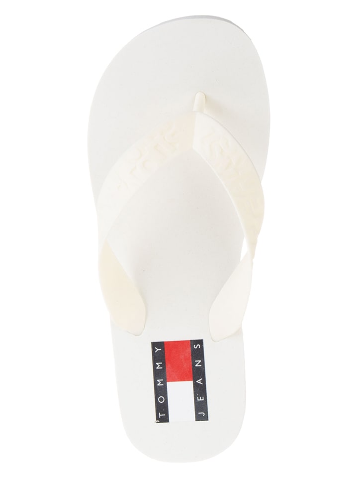 Tommy Hilfiger Shoes Zehentrenner in Creme günstig kaufen