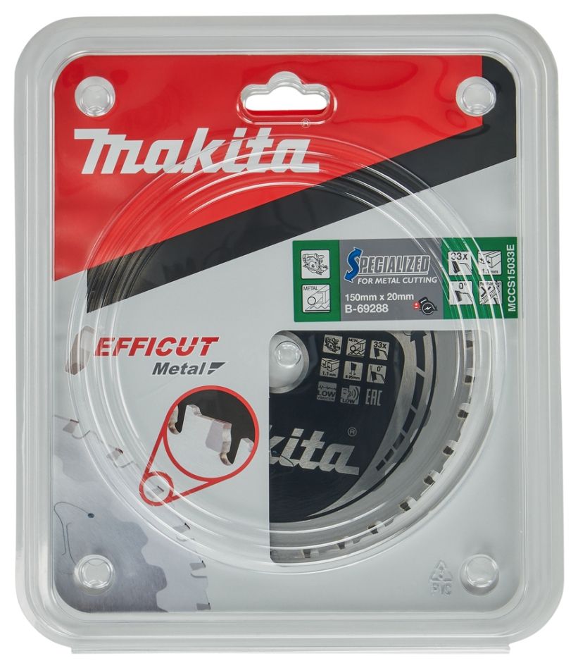 Lame de scie circulaire Makita Accessories B-69325 pour métal Efficut 150 x 20 x 1,1 33T