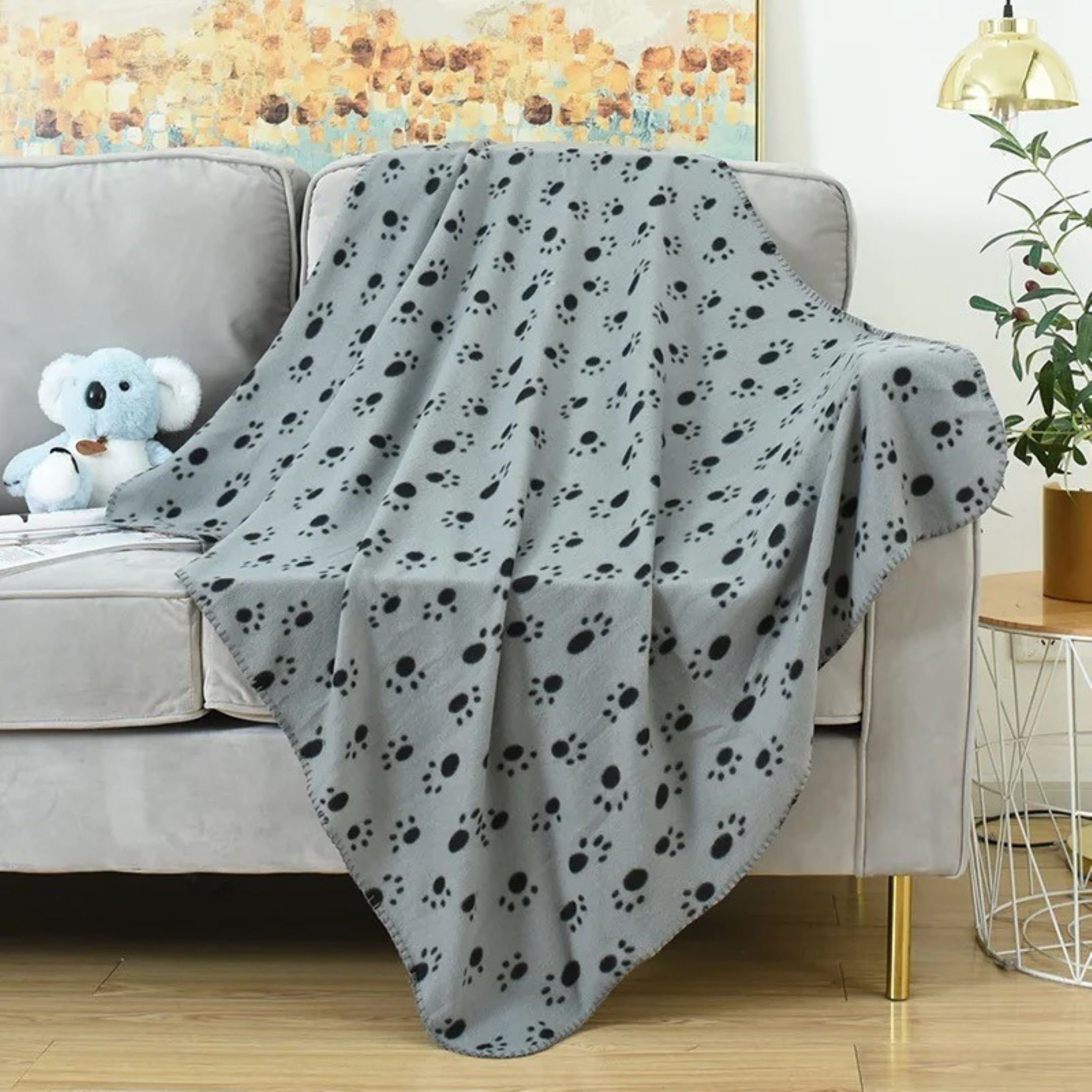 Bäll Tierdecke Hundedecke Katzen Decke Fleece robust, reißfest, flauschig weich, Möbel und Polsterschutz, 3 STK SPARSET