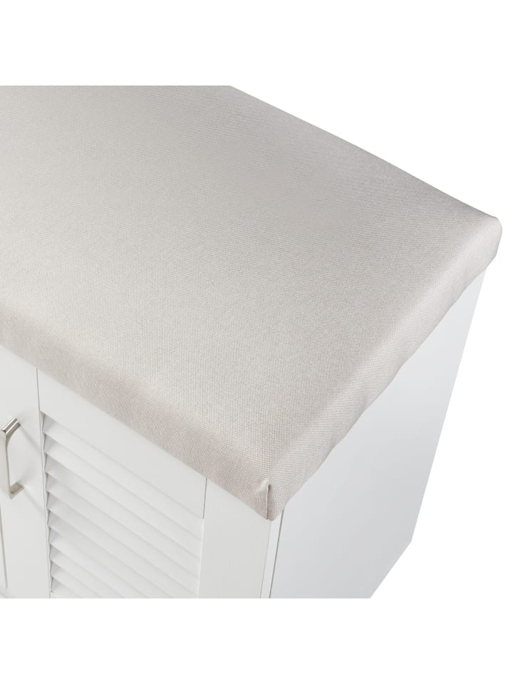en.casa Schuhschrank Løten in Weiß (H)97cm (B)120cm günstig kaufen onesize