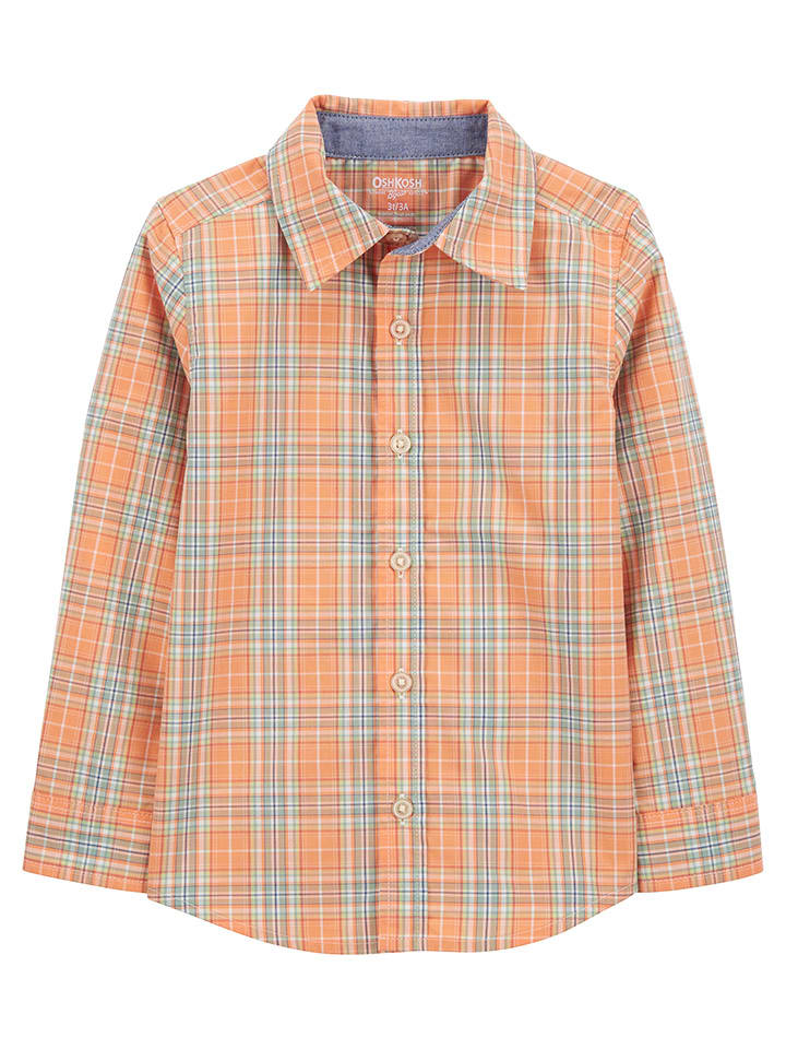 OshKosh Hemd in Orange/ Hellblau günstig kaufen