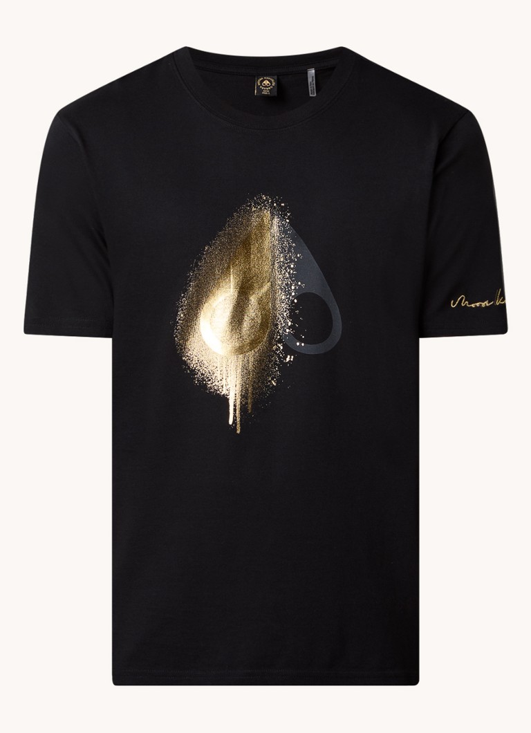 Tricou Moose Knuckles cu logo imprimat