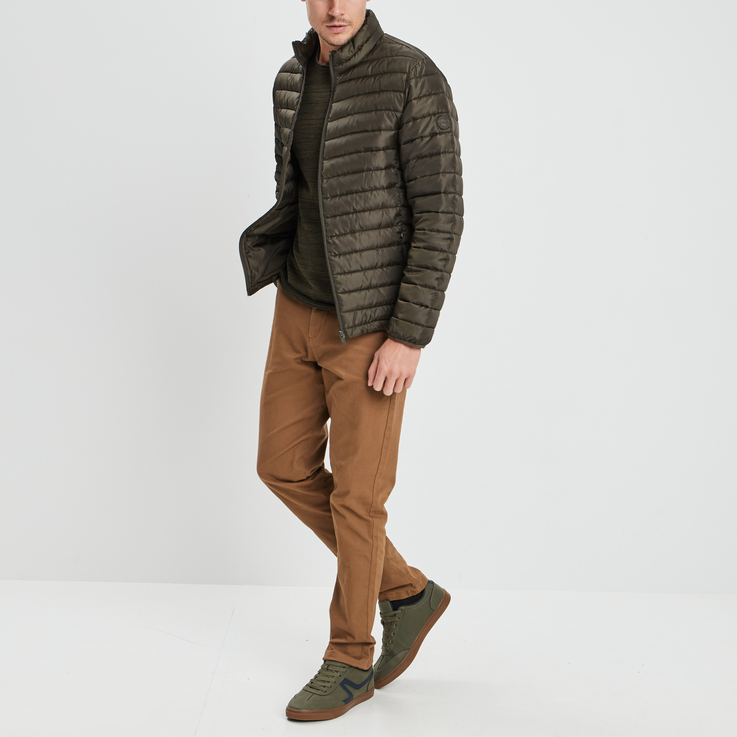 Doudoune droite Creeks vert kaki homme | La Halle