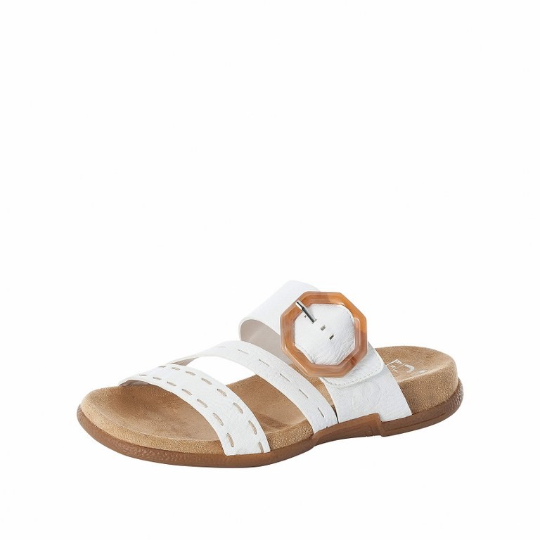 RIEKER Klassische Sandalen weiss FSK Damen Sandalen
