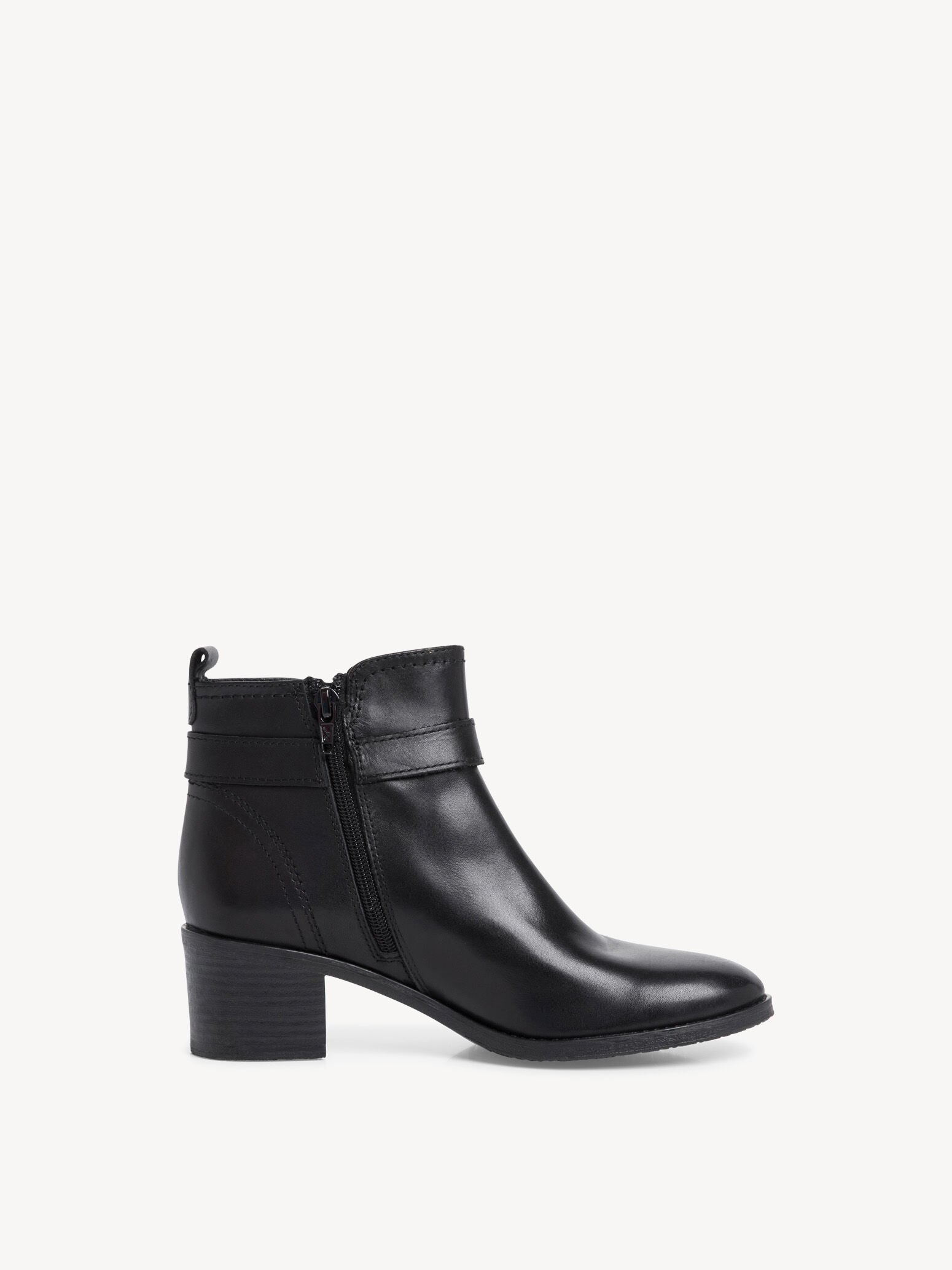 Bottine en cuir - noir