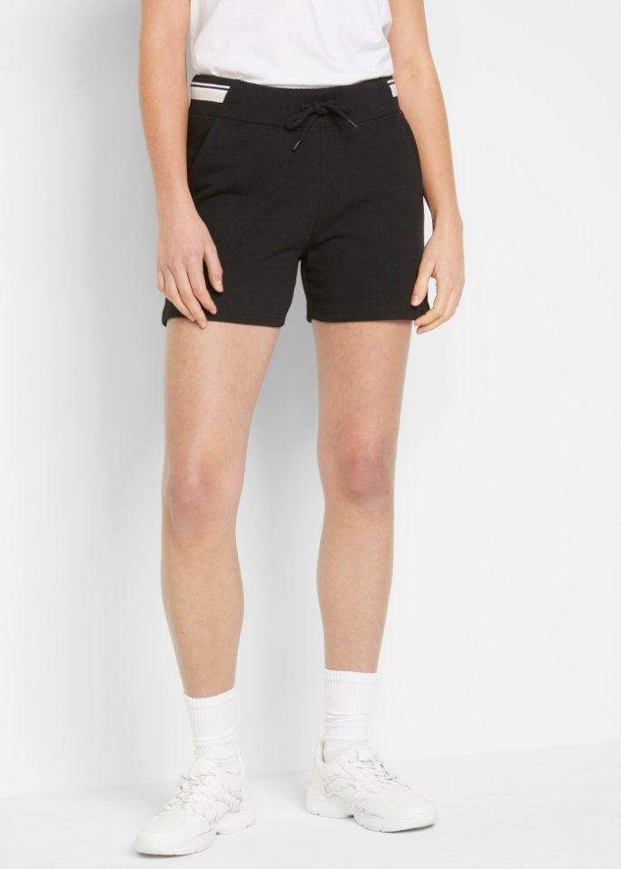 Sweat-Shorts mit Kontraststreifen