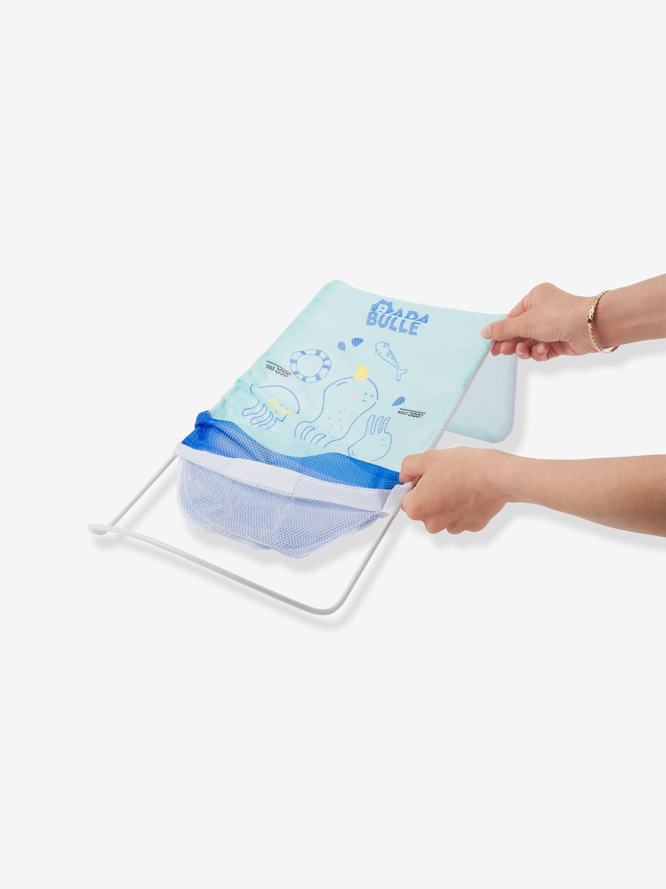 Transat de bain ergo ludique BADABULLE bleu blanc