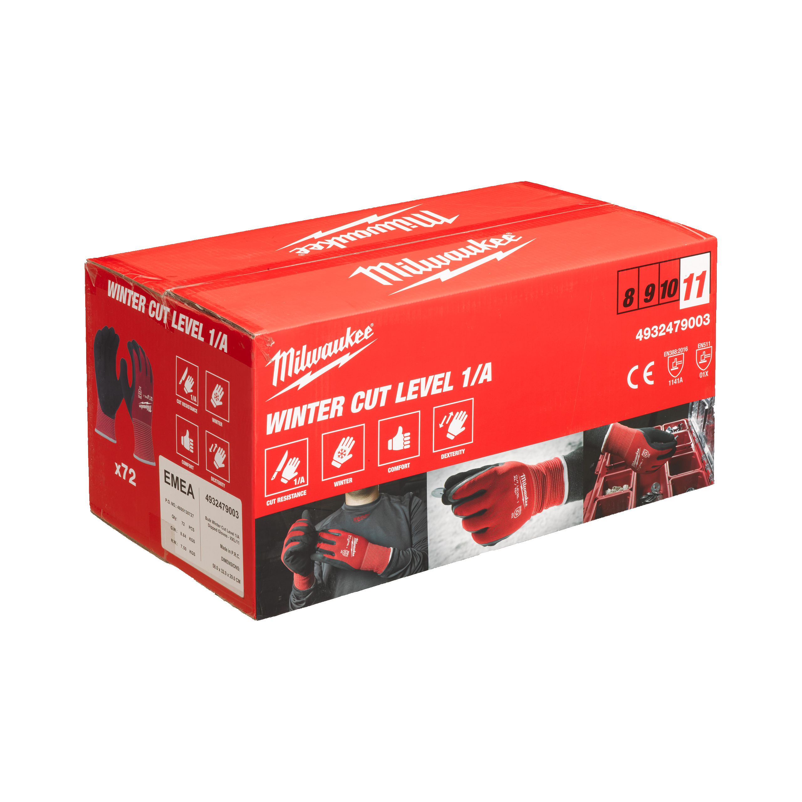 Milwaukee Tillbehör 4932479003 Vinterhandskar i lösvikt, 11/XXL, 72 par