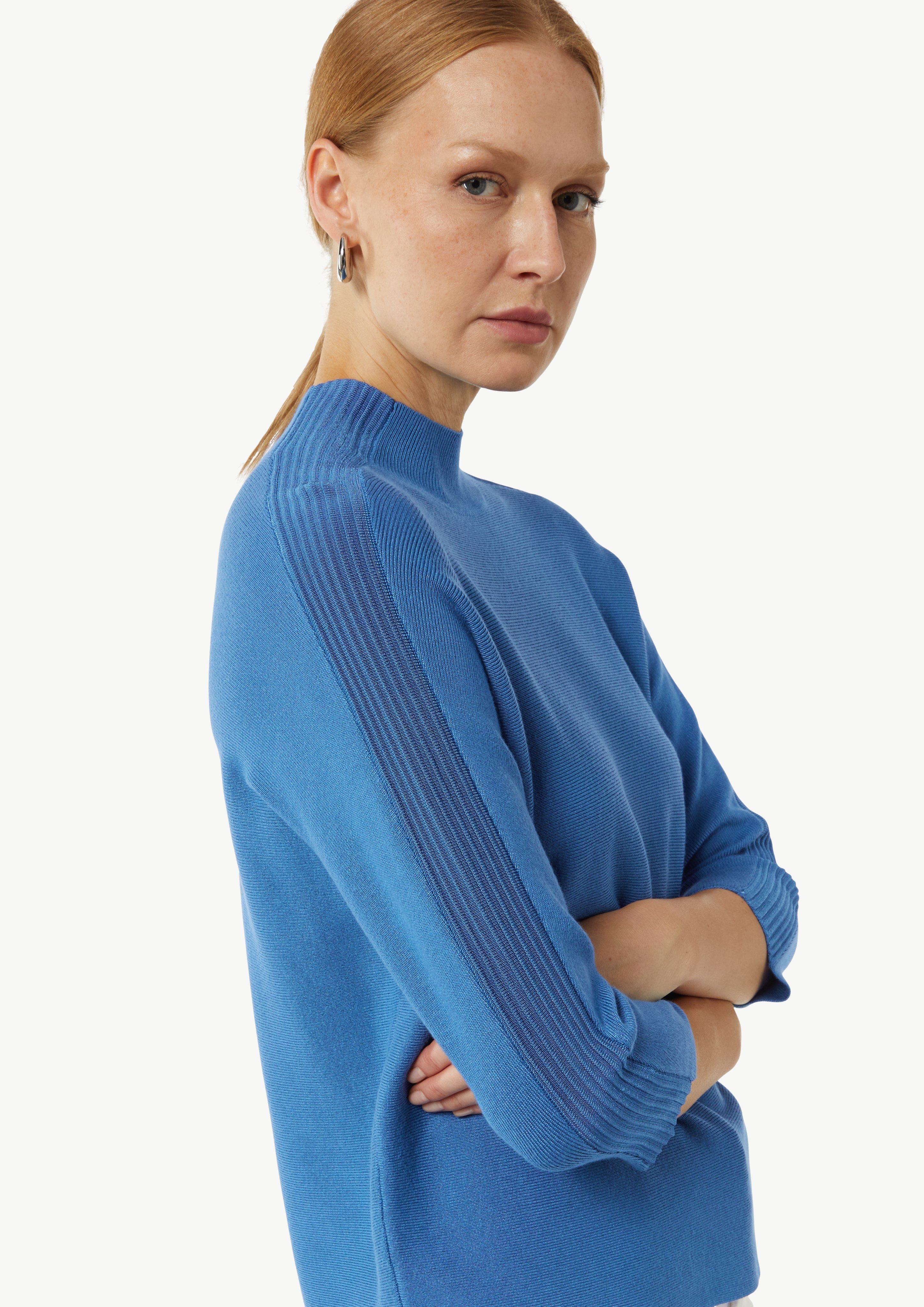 Feiner Strickpullover mit Turtleneck - royalblau