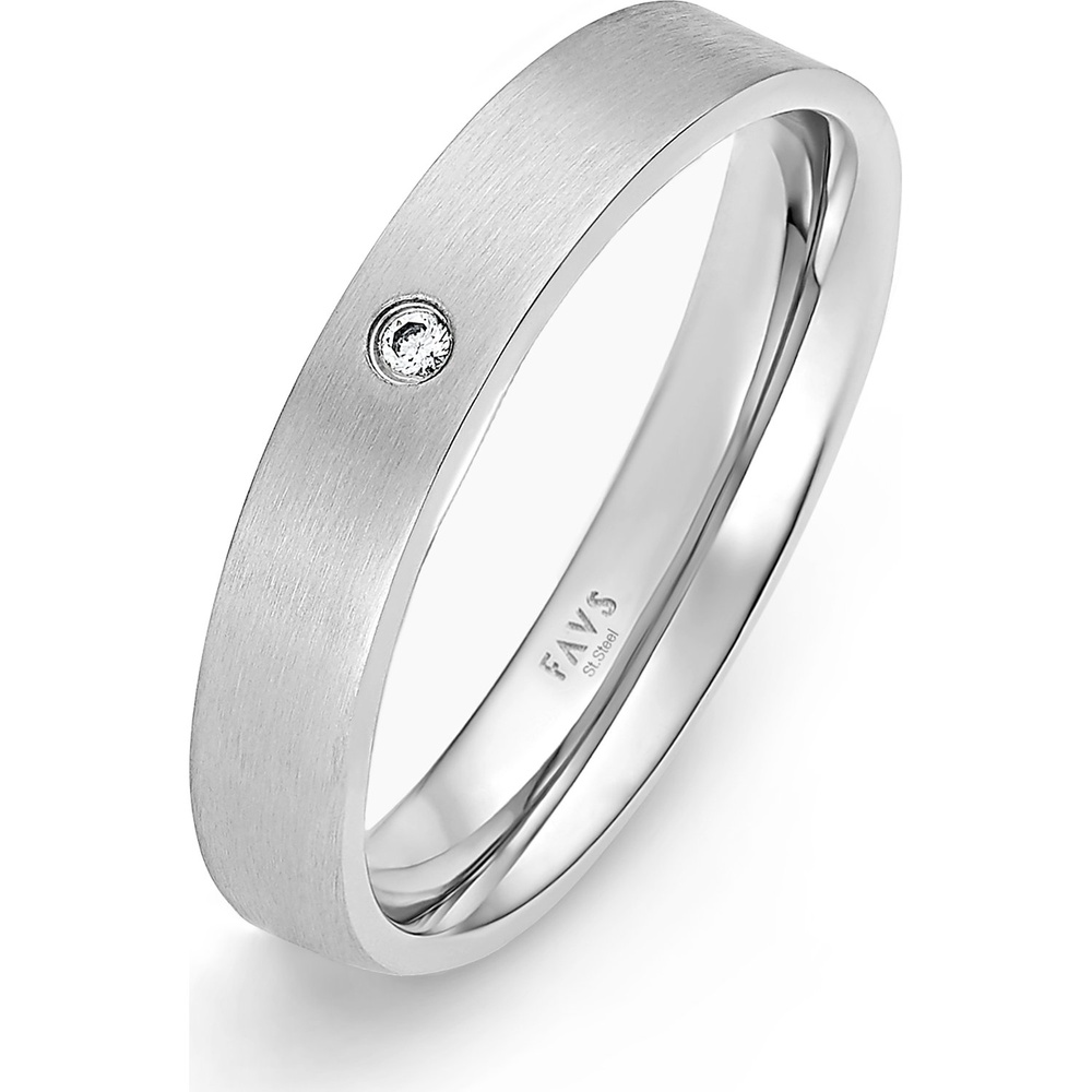 FAVS Bague d'amitié Acier inoxydable argent Bague