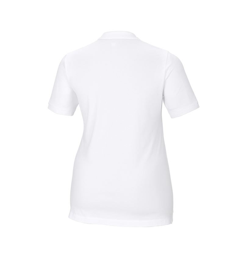 e.s. Piqué-Polo cotton stretch, Damen, plus fit
