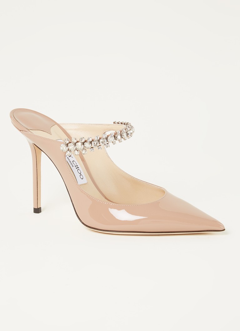 Jimmy Choo Bing natikače od teleće kože s lakiranom završnom obradom