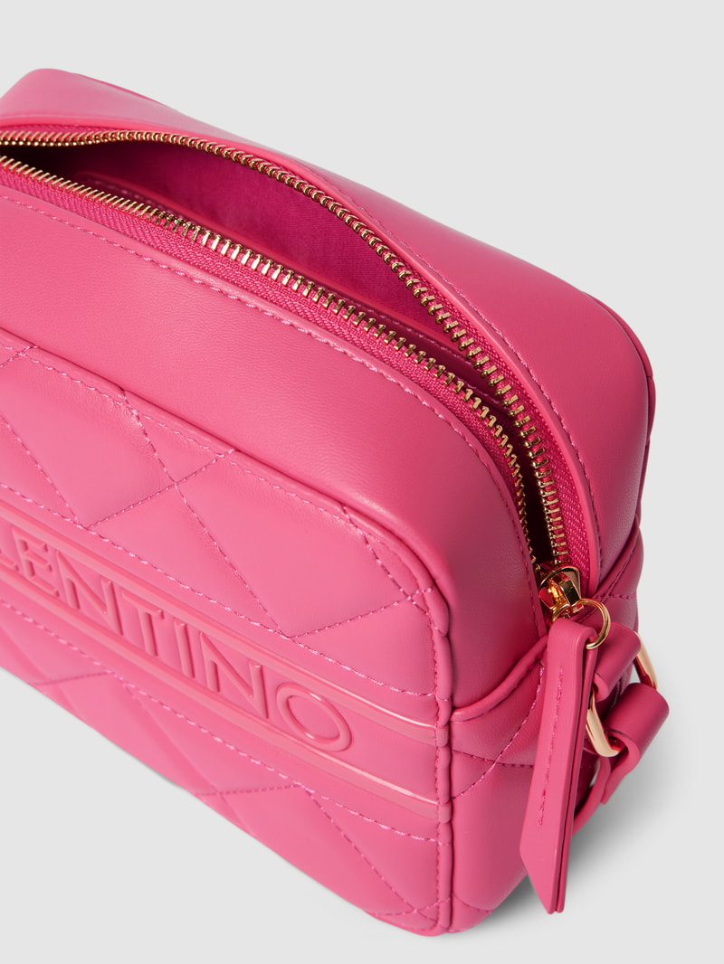 Handtasche mit Label-Details Modell 'ADA' in pink