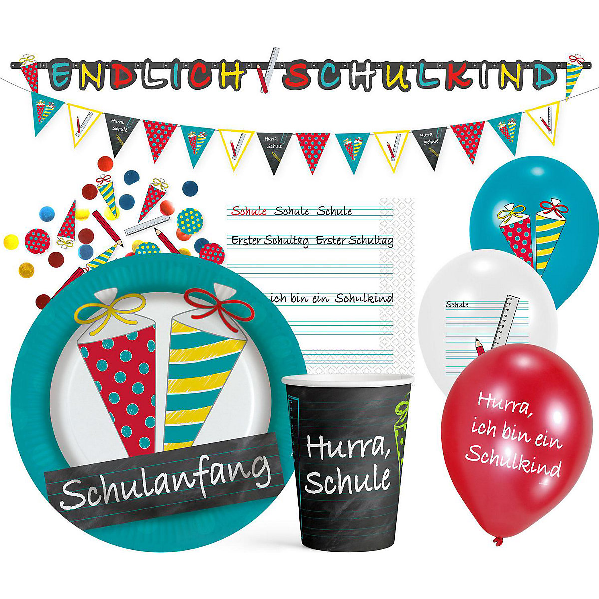 Partyset Back to School 45-tgl.