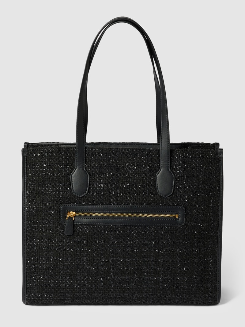 Tote Bag in Bouclé-Optik Modell 'SILVANA' in schwarz