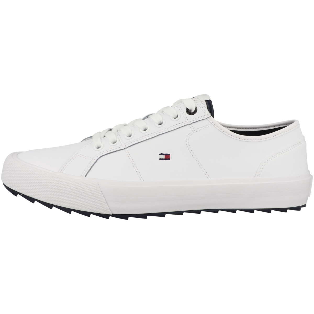 Tommy Hilfiger Core Vulcanized Cleated Leather Sneaker Low weiss