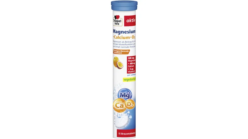 Doppelherz Magnesium + Calcium + D3 15 Brausetabletten