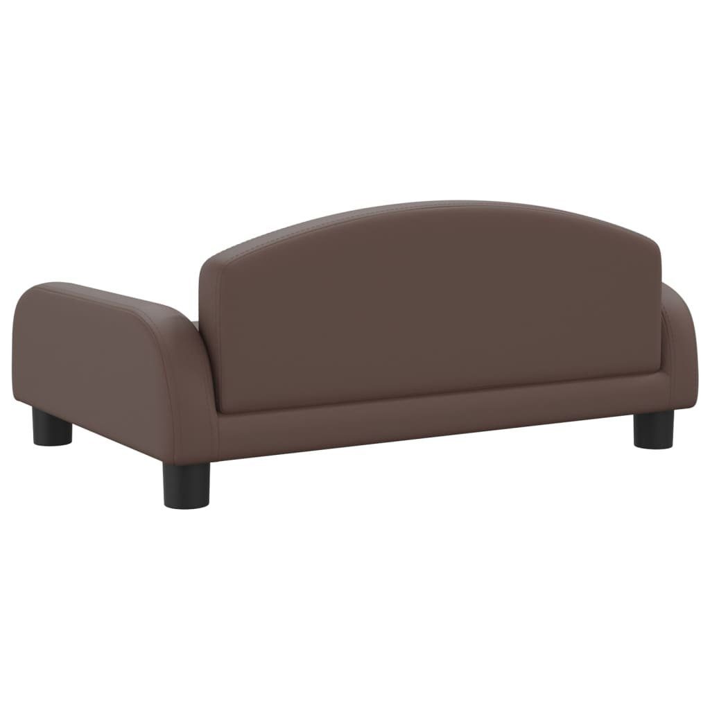 vidaXL Kindersofa Kindersofa Braun 70x45x30 cm Kunstleder Kindercouch Kindermöbel Kinder
