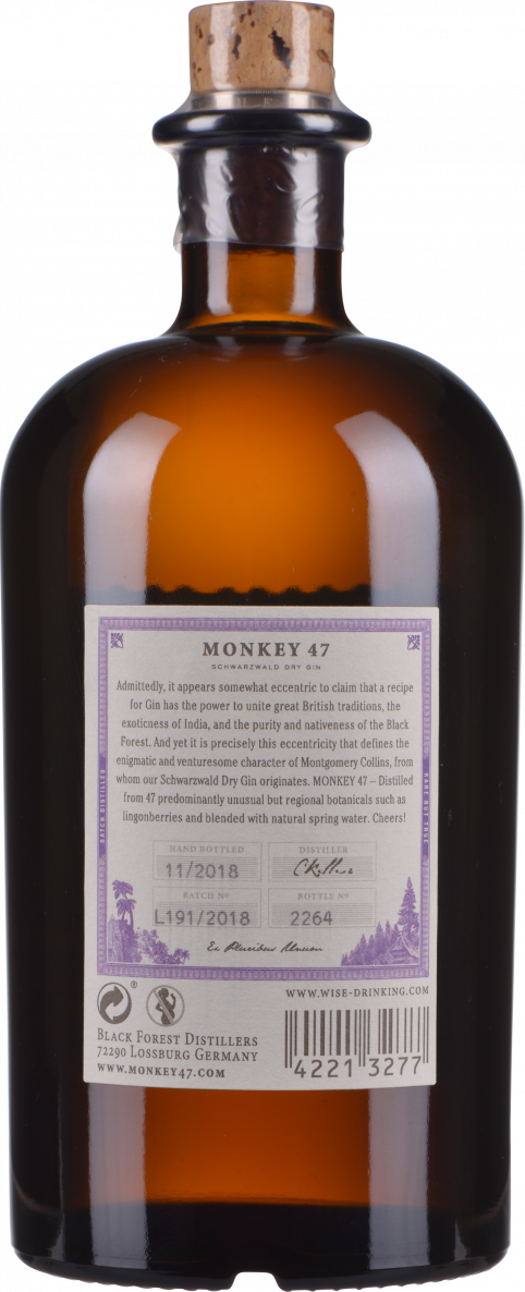 Monkey 47 Schwarzwald Dry Gin 0,5 Liter