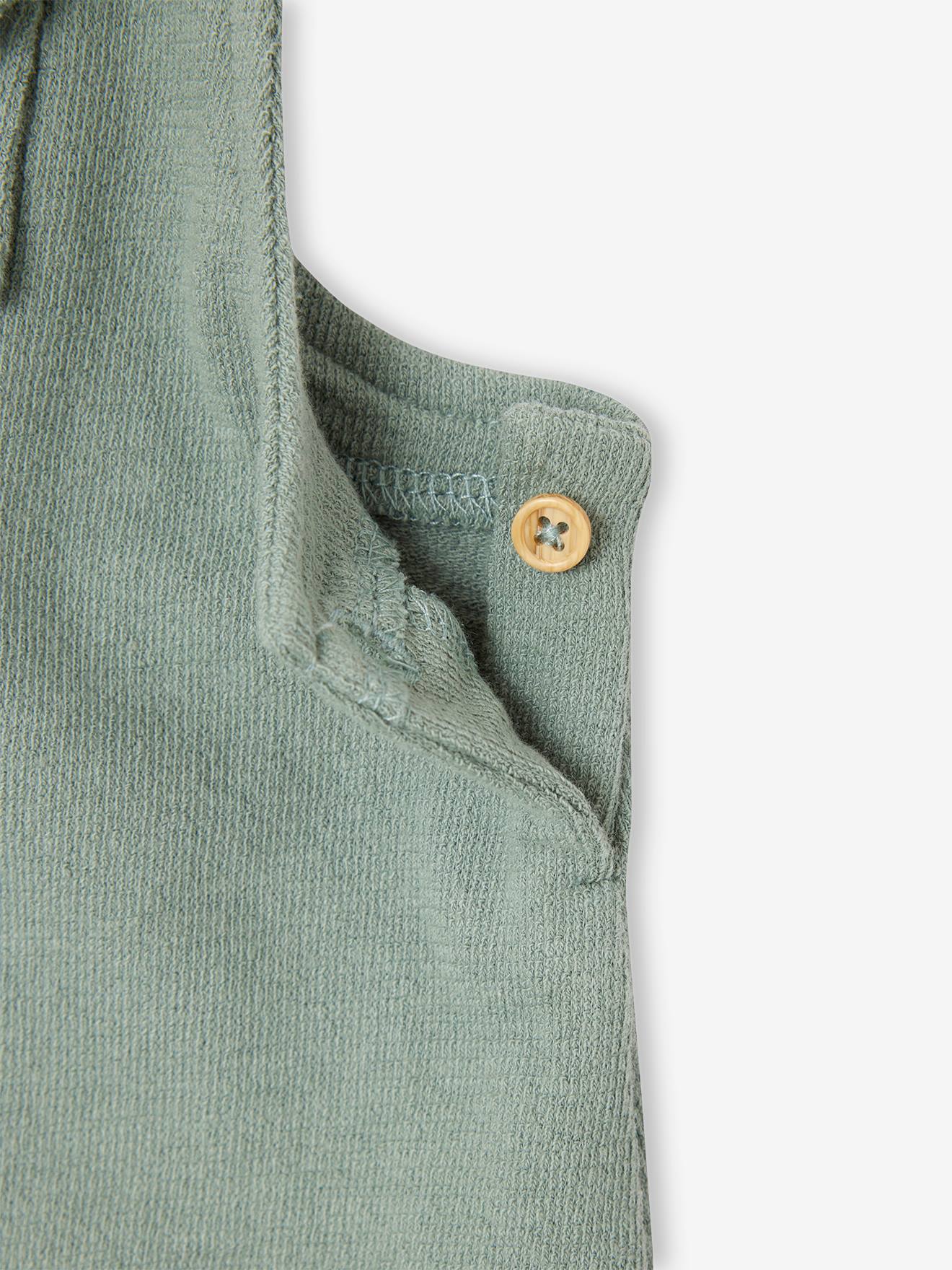 Vertbaudet Baby Latzhose aus Sweatware Oeko-Tex - graugrün