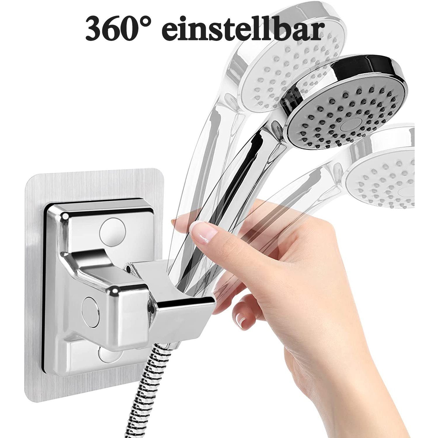 NUODWELL Handbrause Duschbrause Duschhalterung ohne Bohren Handbrause Halterung