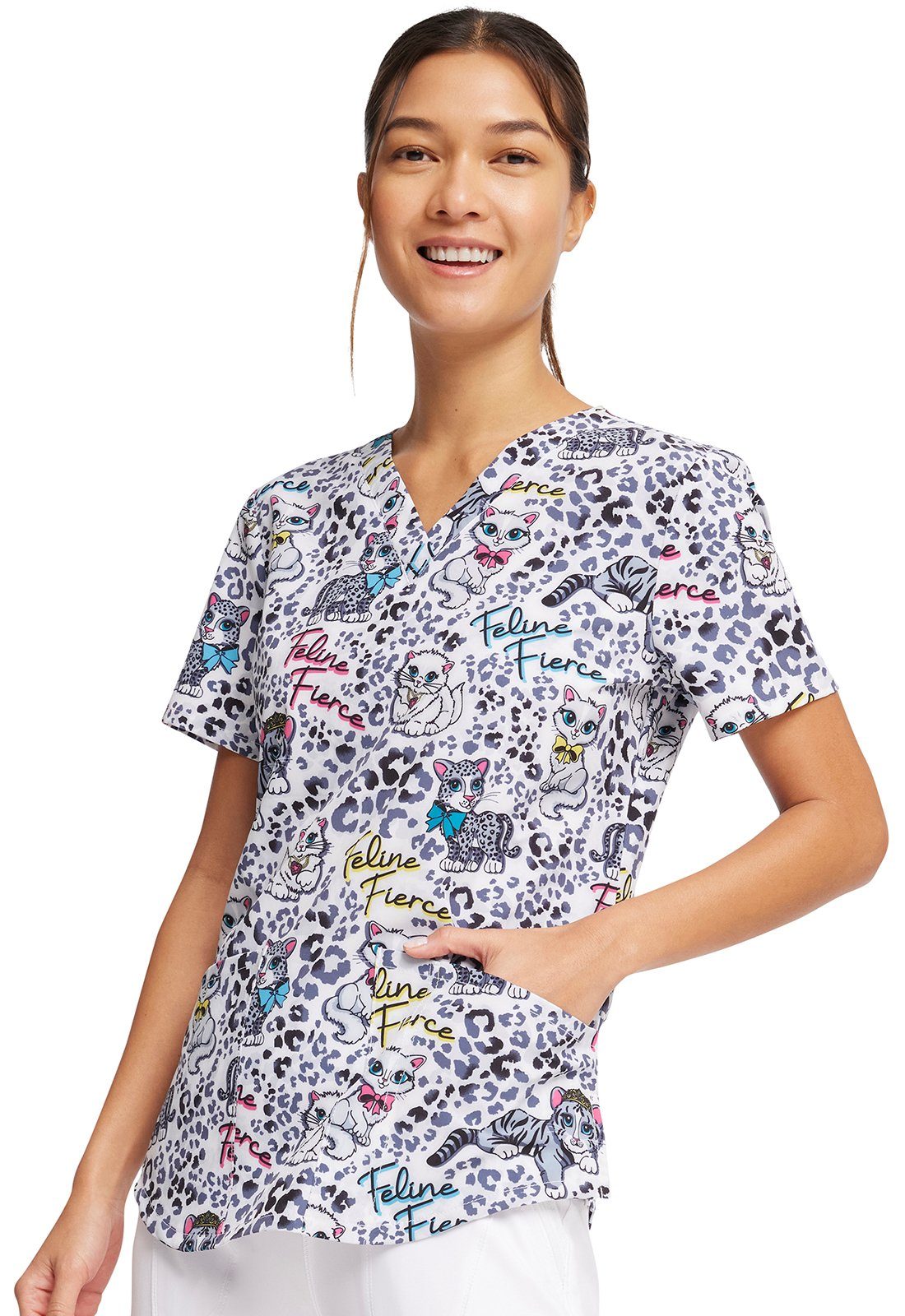 Cherokee Funktionsbluse Bunt bedruckter Damen Kasack 