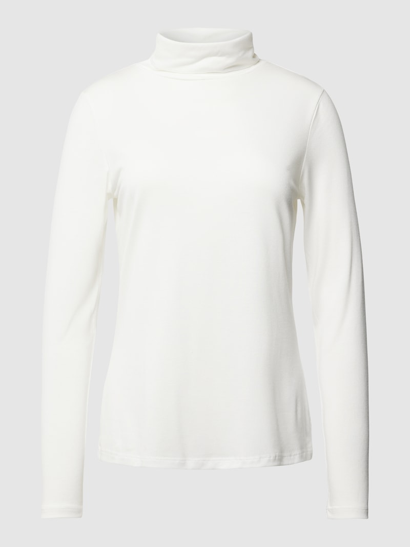 Longsleeve mit Rollkragen in weiß