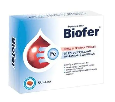 Biofer, dodatak prehrani sa željezom i vitaminom C, tablete