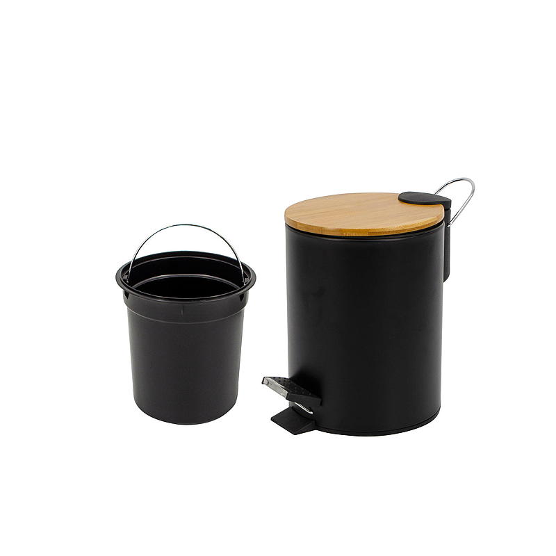 Home Pedalbøtte 3 l m/soft lukking, bambuslokk