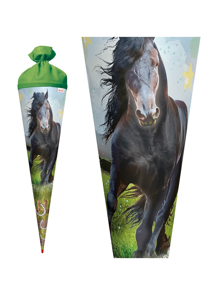 ROTH Schultüte groß Power Horse 70 cm in Grün günstig kaufen onesize