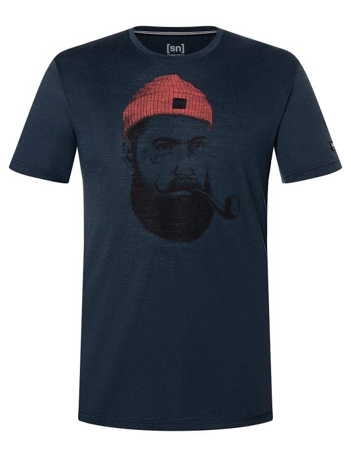 super.natural Merino T-Shirt M SAILOR TEE in blau günstig kaufen S