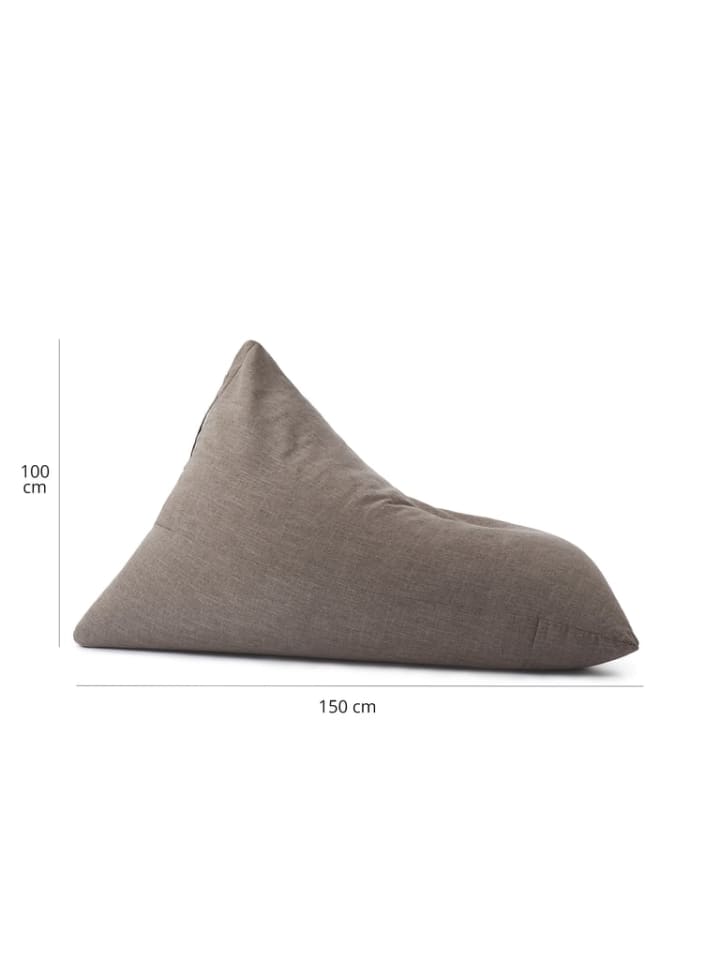 Lumaland Sitzsack Sitzkissen Dreieckiger Sitzsack 370l 150x100x100cm Dunkelgrau günstig kaufen onesize