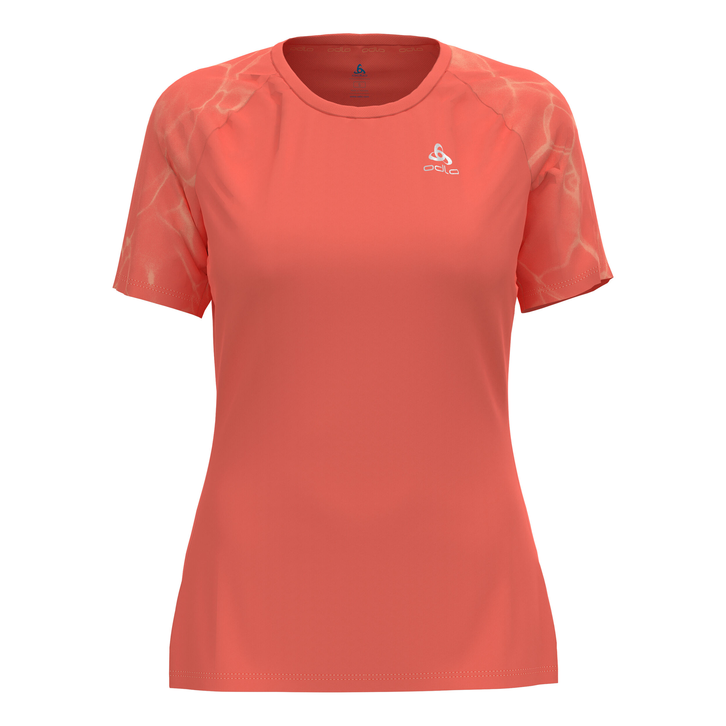 Essential Print Crew Neck Laufshirt Damen - Orange