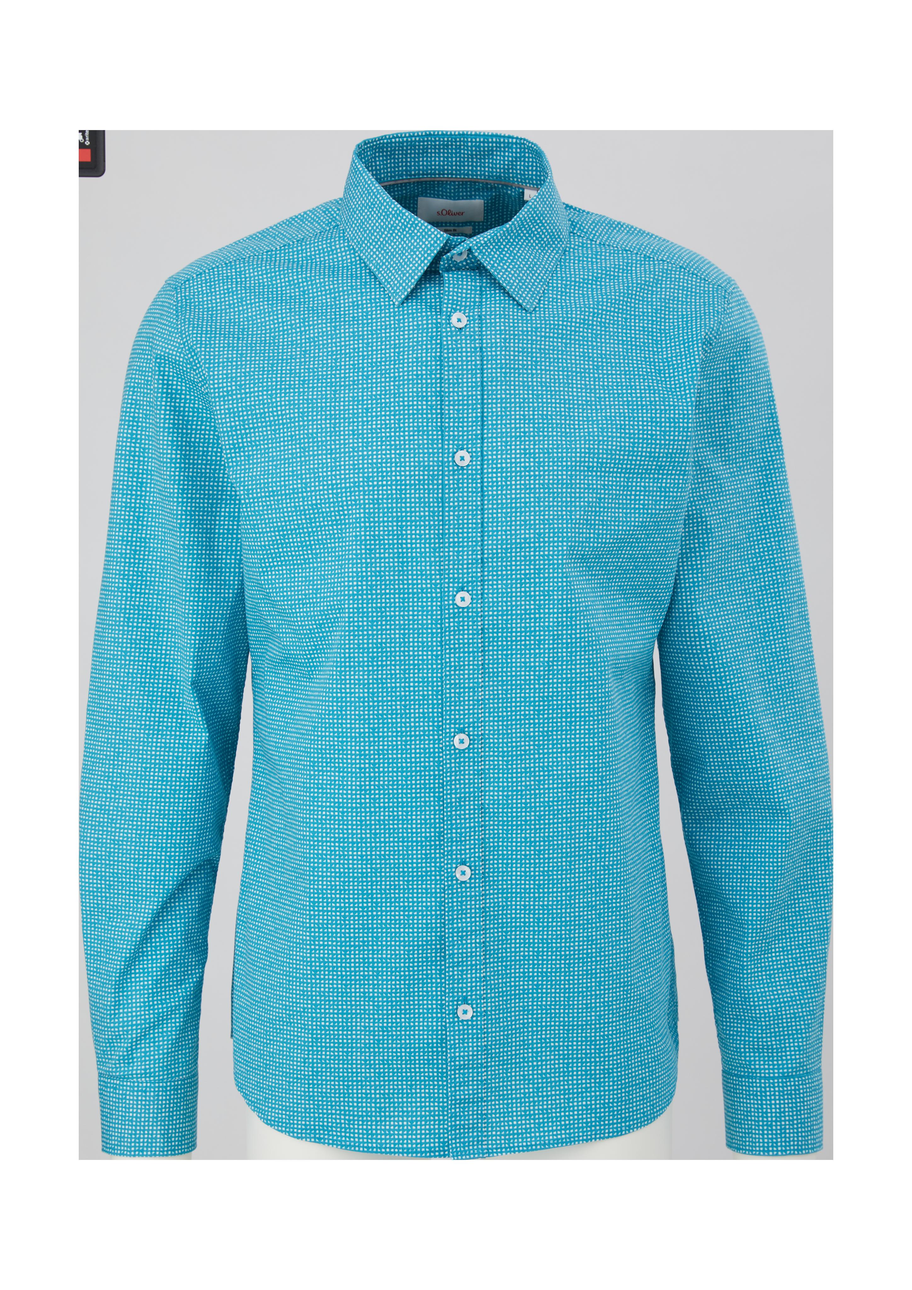 Slim: Hemd mit Allover-Print  2127455-63A3