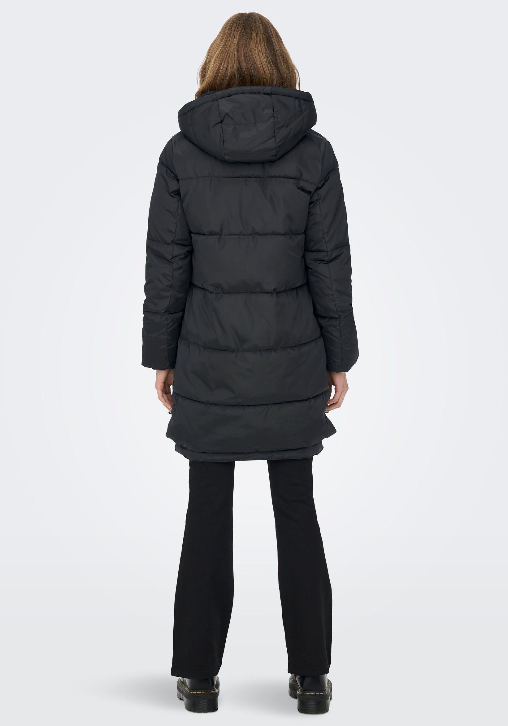 ONLY Steppmantel ONLNORA LONG PUFFER COAT mit Kapuze