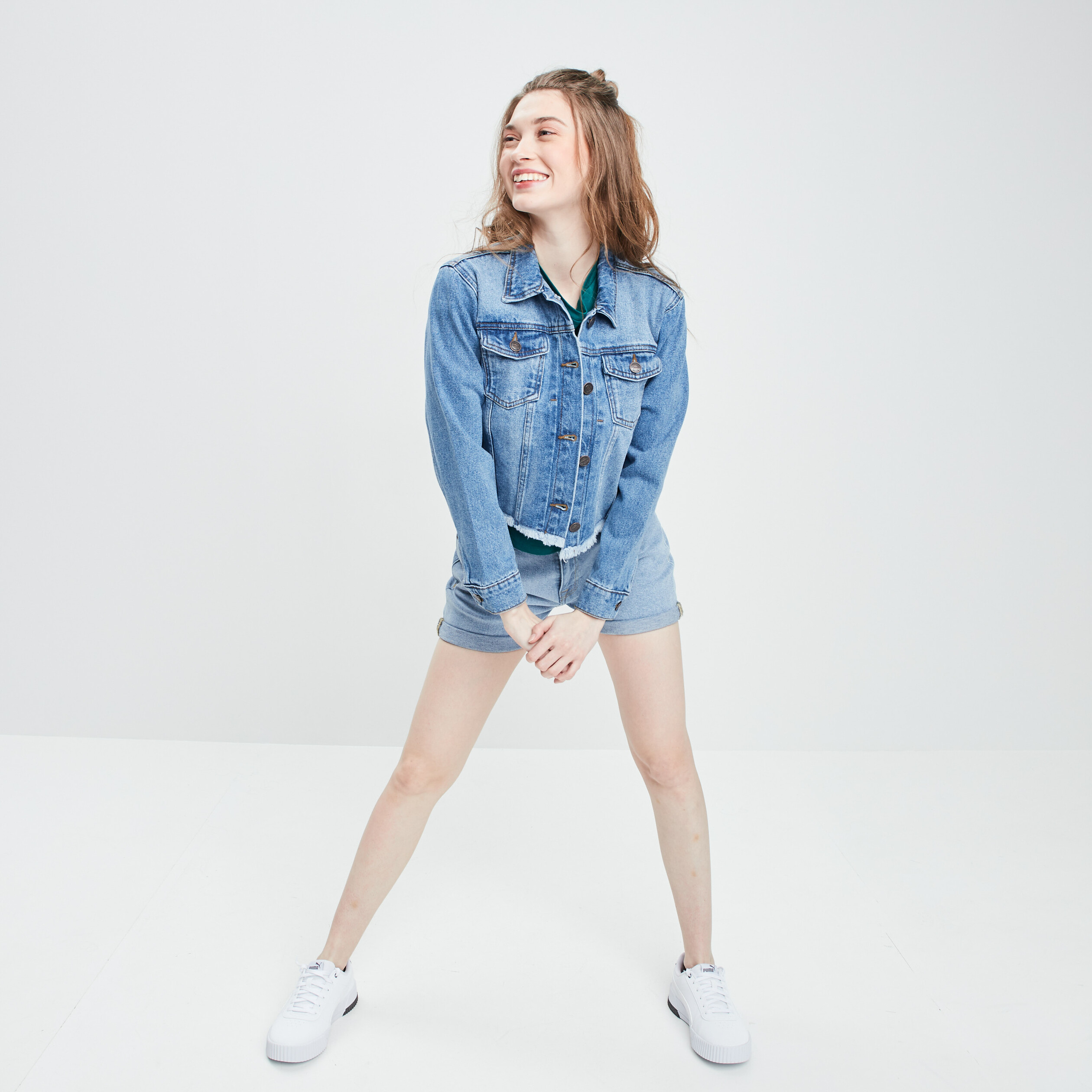 Short mom en jean denim bleach femme | La Halle