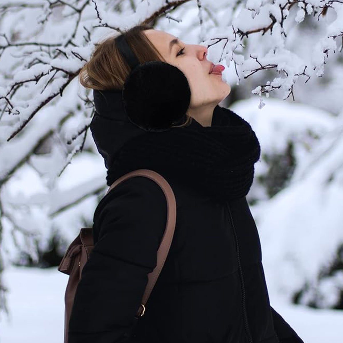COUNJOYING Ohrenwärmer Winter Ohrenschützer, Faltbar Plüsch Ohrenschützer für Frauen Mädchen