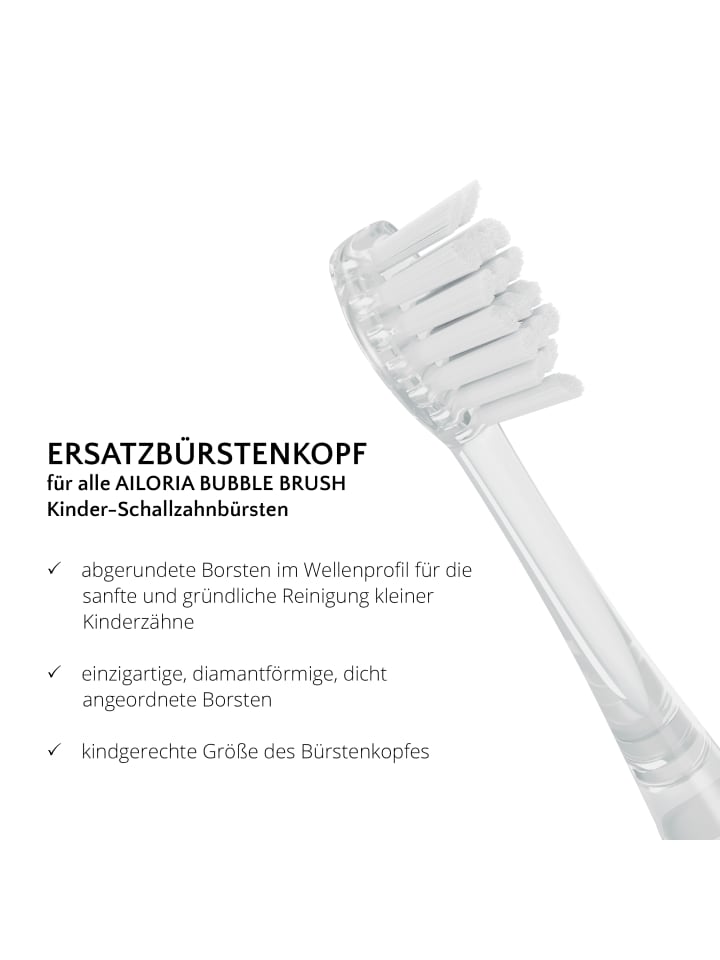 Ailoria BUBBLE BRUSH Ersatzbürstenköpfe 6er Set in transparent günstig kaufen onesize