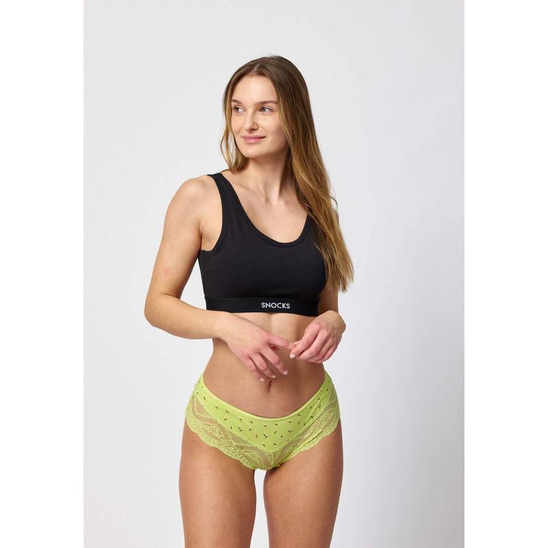 Snocks Hipster mit Spitze aus Bio-Baumwolle Unterhose Damen