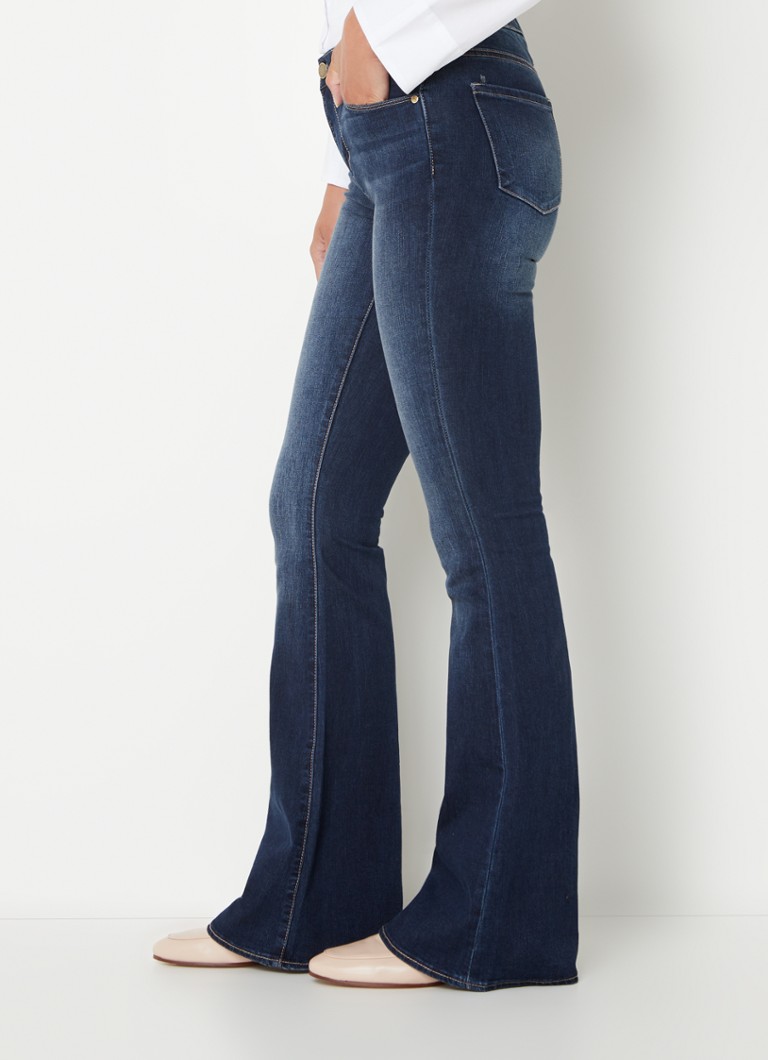 Articles Of Society Faith mid waist flared jeans with dark wash